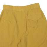 YOUR SHOW Womens Shorts Yellow Wool Blend M W28 Classic Fit Casual