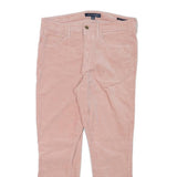 TOMMY HILFIGER Womens Cotton Blend Pink Slim Tapered Trousers W31 L26