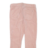 TOMMY HILFIGER Womens Cotton Blend Pink Slim Tapered Trousers W31 L26