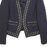 MICHAEL KORS Womens Black Studded Jacket XS Polyester Blend Tailored Stylish