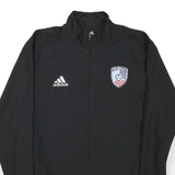 ADIDAS Mens Black & White United Soccer Coaches Track Jacket M Polyester Blend