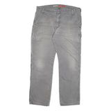 DICKIES Mens Regular Grey Cotton Blend Regular Fit Trousers W36 L31 Workwear