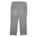 DICKIES Mens Regular Grey Cotton Blend Regular Fit Trousers W36 L31 Workwear