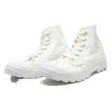 PALLADIUM Pampa Hi Mens Lace-Up Ankle Boots Canvas White UK 5.5 Rugged Sole