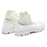 PALLADIUM Pampa Hi Mens Lace-Up Ankle Boots Canvas White UK 5.5 Rugged Sole
