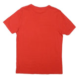 PUMA Mens Red Blue Logo Graphic T-Shirt M Short Sleeve Crew Neck Cotton Blend