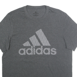 ADIDAS Mens Grey Graphic Logo Modern T-Shirt L Short Sleeve Crew Neck