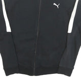 PUMA Womens Black & White Casual Jacket UK 10 Cotton Blend Plain Zip Athletic