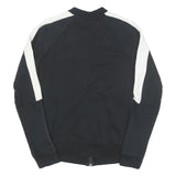 PUMA Womens Black & White Casual Jacket UK 10 Cotton Blend Plain Zip Athletic