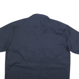 DICKIES Mens Navy Blue Work Shirt XL Cotton Blend Short Sleeve Button Pocket