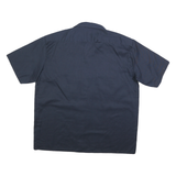 DICKIES Mens Navy Blue Work Shirt XL Cotton Blend Short Sleeve Button Pocket