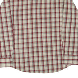 WRANGLER Mens Beige & Maroon Check Shirt XL Classic Western Style Long Sleeve