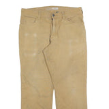 CARHARTT Mens Jeans Beige Relaxed Straight Denim Medium W34 L30 Workwear Durable