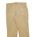 CARHARTT Mens Jeans Beige Relaxed Straight Denim Medium W34 L30 Workwear Durable