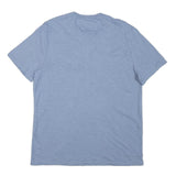 TOMMY HILFIGER Mens Blue Henley T-Shirt M Short Sleeve Crew Neck Cotton Blend