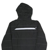 ASICS Mens Black Jacket L Polyester Plain Lightweight Hooded Zip