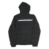 ASICS Mens Black Jacket L Polyester Plain Lightweight Hooded Zip