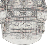 HESS MATTER Mens Beige Pattern Shirt L Cotton Blend Long Sleeve Casual