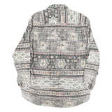 HESS MATTER Mens Beige Pattern Shirt L Cotton Blend Long Sleeve Casual