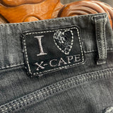 X-Cape Jeans - 31W UK 10 Black Cotton