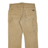 DICKIES Mens Regular Fit Jeans Beige Cotton Blend W36 L31 Workwear Zip Closure