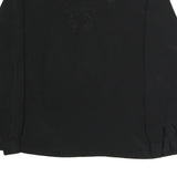 LAURA SCOTT Womens Black Embroidered Blouse Long Sleeve Round Neck L Elegant Top