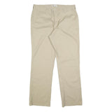 DICKIES Womens Regular Beige Cotton Blend Trousers W34 L31 Classic Straight Zip