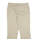 DICKIES Womens Regular Beige Cotton Blend Trousers W34 L31 Classic Straight Zip