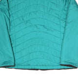 THE NORTH FACE Womens Blue & Black Outdoor Jacket L Polyester Blend Woven Plain