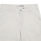CARHARTT Mens Shorts White Relaxed Fit L W34 Cotton Blend Casual Workwear