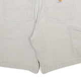 CARHARTT Mens Shorts White Relaxed Fit L W34 Cotton Blend Casual Workwear