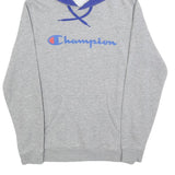 CHAMPION Mens Grey & Purple Pullover Hoodie S Cotton Blend Casual