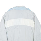 ALPIN Womens Light Blue & White Jacket M Polyester Blend Zip Casual Outerwear