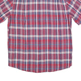 BARBOUR Mens Red & Blue Check Shirt M Cotton Blend Button Down Summer Casual