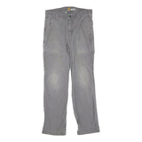 CARHARTT Mens Cotton Blend Grey Regular Fit Straight Leg Trousers W31 L32