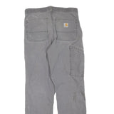CARHARTT Mens Cotton Blend Grey Regular Fit Straight Leg Trousers W31 L32
