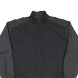 NIKE Mens Black & Grey Athletic Zip Jacket L Polyester Blend Comfortable Casual