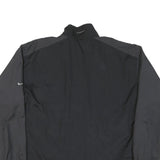 NIKE Mens Black & Grey Athletic Zip Jacket L Polyester Blend Comfortable Casual