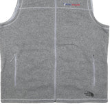THE NORTH FACE Mens Grey Fleece Sleeveless Zip Jacket XL Polyester Blend Outdoor