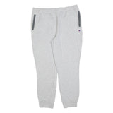 CHAMPION Mens Joggers Light Grey Cotton Blend Slim Tapered XL W36 L30 Casual