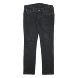 MELTIN POT Womens Jeans Black Slim Skinny Denim W32 L30 Stylish Zip Closure