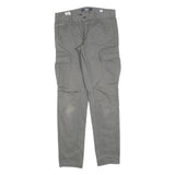 S OLIVER Mens Slim Cargo Cotton Blend Grey Trousers W31 L34 Casual Pockets
