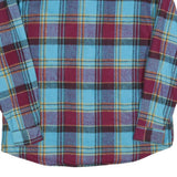 ANCHOR BLUE Mens Blue & Maroon Checked Cotton Shirt XL Long Sleeve Casual