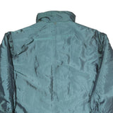 Mens Blue Polyester Blend Jacket L Zip Plain Windbreaker Outdoor Casual