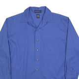 VELOCITY Mens Blue Casual Shirt M Cotton Blend Long Sleeve Button Closure