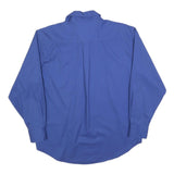 VELOCITY Mens Blue Casual Shirt M Cotton Blend Long Sleeve Button Closure