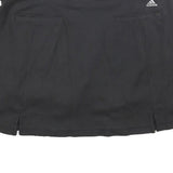 ADIDAS Womens Black Mini Polyester Blend Plain Skort L Sports Casual Activewear