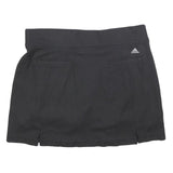 ADIDAS Womens Black Mini Polyester Blend Plain Skort L Sports Casual Activewear