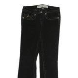 SEVEN7 Womens Black Cotton Regular Fit Straight Trousers W27 L30 Denim Style