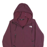 THE NORTH FACE Womens Maroon Jacket S Polyester Blend Plain Hooded Zip Outdoor